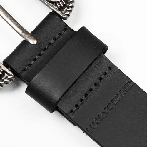 Vista 3 de Lucky Brand Cinturón de cuero de moda estilo occidental para mujer con hebilla de metal