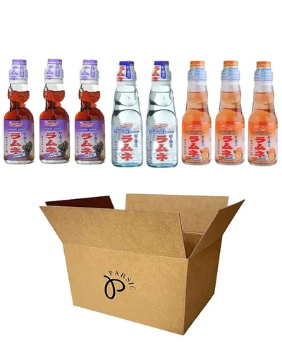 Vista 8 de RAMUNE - Refresco japonés variedad, paquete de 8, 6.76 onzas líquidas cada uno (arándano, uva, naranja, lichi (2 de cada uno))