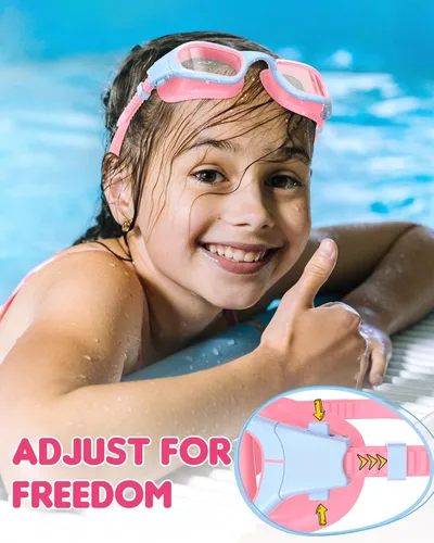 Vista 4 de Kids Swim Goggles, Swimming Goggles for Kids 6-14, Anti-Fog UV Protection Pool Glasses for Boys Girls Children