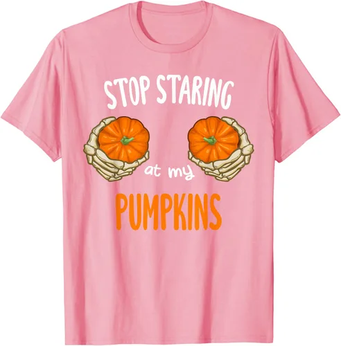 Vista 14 de Stop Staring at My Pumpkins for Hot Witches, camiseta de brasier de Halloween, Negro