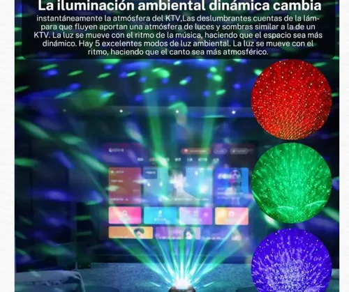 Vista 4 de Mini Bluetooth Máquina De Karaoke Para Niños Con 2 Micrófono j