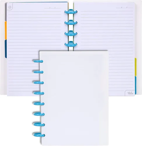 Vista 132 de Talia - Cuadernos de notas con tapas, planificador, personalizables, (Rosa de los 90, Junior (5.5 pulgadas x 8.5 pulgadas))