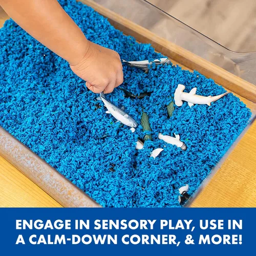 Vista 4 de Educational Insights Pluffle® Paquete de 4 - Conjunto de Espuma para Contenedor Sensorial, Alternativa Sin Desorden a los Juguetes de Arena y Slime