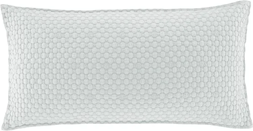 Vista 7 de Pine Cone Hill Lodi Alabaster Matelasse funda de almohada, tamaño estándar, patrón sólido color marfil