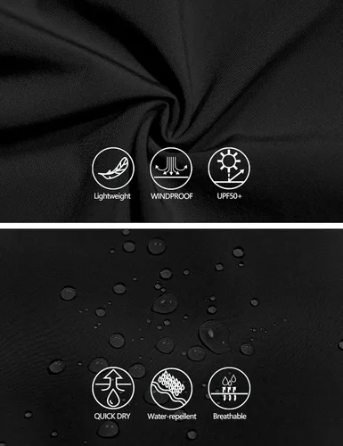 Vista 6 de Mapamyumco Men's Windbreaker Lightweight, Windproof Hooded Golf Jacket, Stretch Water-Resistant