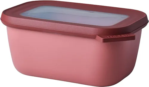 Vista 15 de Mepal Cirqula - Recipiente circular rectangular para almacenar y servir alimentos de 67.6 fl oz / 68 onzas con tapas transparentes, perfecto