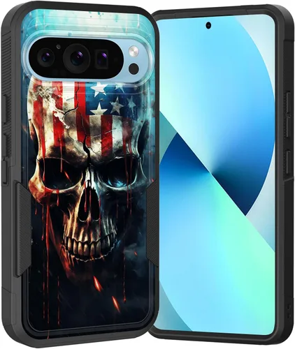 Vista 104 de Funda para Pixel 6A, Híbrida de Doble Capa de Servicio Pesado Resistente a Prueba de Golpes PC Duro + Funda Protectora de Silicona Suave para Google