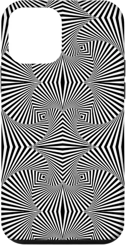 Vista 15 de Funda de arte óptico abstracto hipnotizante con diseño retorcido para iPhone 13