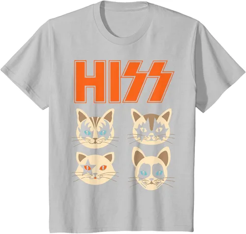 Vista 63 de Camiseta Hiss Funny Cats Kittens Rock Rockin, Negro