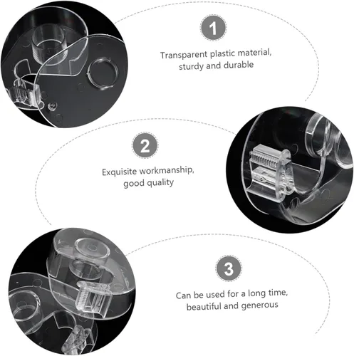 Vista 7 de STOBOK Dispensador de cinta Washi, dispensador de cinta de embalaje, dispensador de cinta transparente, dispensadores de cinta wahsi, cortadores