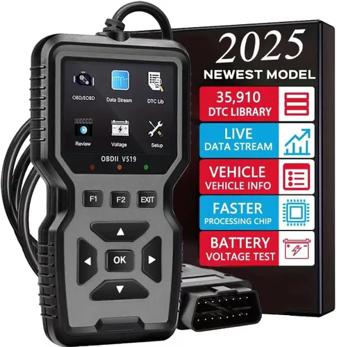 Vista 12 de Herramienta de Diagnóstico Escáner OBD2 - Lector de Códigos de Luz del Motor, Función de Restablecimiento, Flujo de Datos, Preparación I/M, Azul