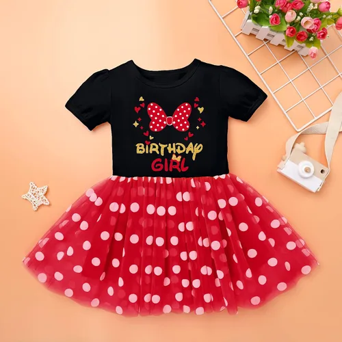 Vista 3 de IMEKIS Traje de cumpleaños para niñas bebés, vestido de lunares, diadema para Halloween, cosplay, sesión de fotos, 1-6T