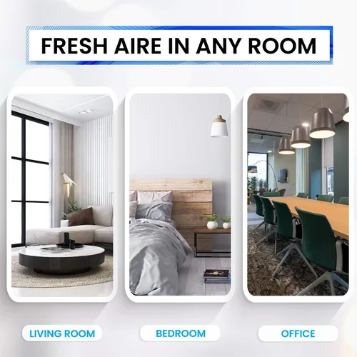 Vista 3 de Fresh Aire máquina con fragancia de lavanda Rainmate arcoíris de color negro con 6 luces ledes de color cambiante