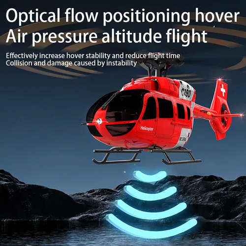Vista 3 de C190 H145 6CH Helicóptero de control remoto avión para adultos principiantes RC Heli solo rotor sin altitudes mantener la altitud/posicionamiento