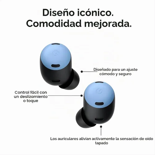 Vista 5 de Google Pixel Buds Pro - Auriculares con cancelación de ruido - Batería de hasta 31 horas de duración con estuche de carga [2] - Auriculares Bay
