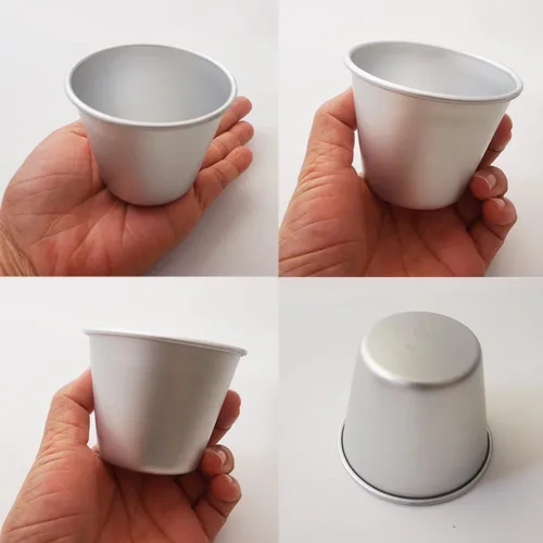 Vista 3 de Paquete de 6 moldes pequeños para popover, molde para pudín de Yorkshire, moldes para hornear profundos de aluminio, molde individual para mini