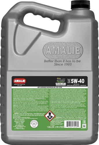 Vista 3 de Amalie Super XLO Ultimate 5W-40 Aceite para motor completamente sintético con molibdeno resistente (160-60197-36) 1 galón, paquete de 4 Fabricado