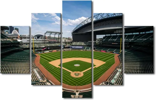 Vista 18 de Arte para pared, lienzo para estadio deportivo, arte para pared, diseño de campo de Wrigley en Chicago, pinturas de Chicago, impresiones sobre