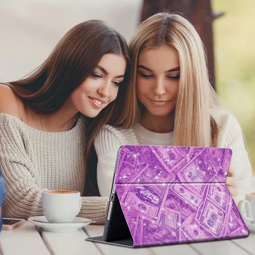 Vista 52 de Funda para tablet Kinlde Fire HD 10 (11ª generación 2021) Fire HD 10 Plus 2021, delgada, de piel sintética, con función atril, función atril