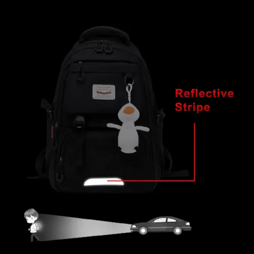 Vista 3 de Mochila casual de gran capacidad, linda mochila impermeable para acampar, senderismo, viajes, universidad, portátil, viajes, mujer, hombre, 2024
