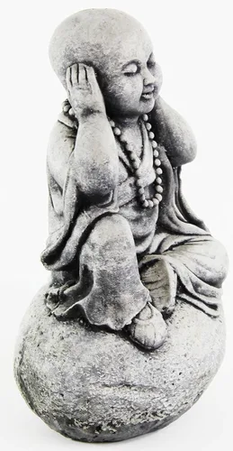 Vista 6 de Escultura concreta de Buda de las estatuas sabias del monje del mal