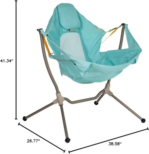 Vista 2 de Nemo Stargaze - Silla reclinable de lujo para máxima comodidad de campamento y observación de estrellas (2023), color aguamarina neblina