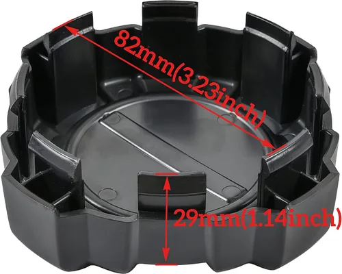 Vista 6 de SAUTVS Tapas de cubo de rueda para Polaris General 1000, cubierta central de llanta negra, para accesorios Polaris General 1000/4 2016-2021