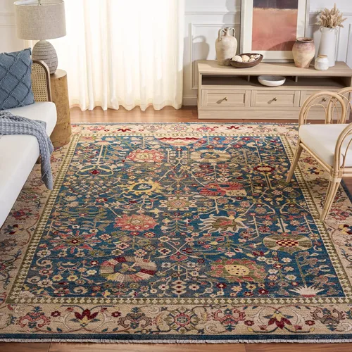 Vista 14 de SAFAVIEH Kashan Collection - Alfombra de área de 2 x 3 pies, color beige y gris pardo, diseño oriental tradicional, no desprende pelusa y de fácil