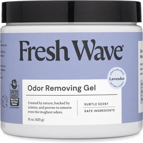 Vista 24 de Fresh Wave Gel eliminador de olores de lavanda, 7 onzas, paquete de 3, absorbentes de olores más seguros para el hogar, eliminador de olores natural