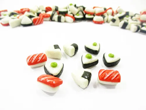 Vista 4 de Casa de muñecas Suministro de alimentos 50 Comida japonesa Salmón Onigiri Sushi Alimentos sueltos 14989
