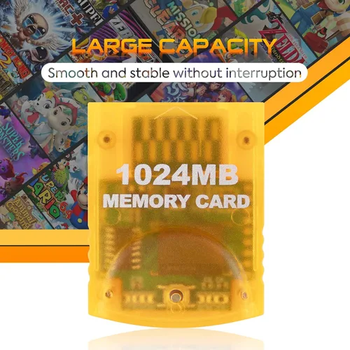 Vista 4 de Suncala Memory Card Compatible with Gamecube and Wii Console 1024MB Memory Card for Nintendo Gamecube