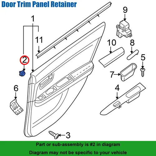 Vista 3 de Clip de retención para panel de moldura de puerta, 30 Uds. 01553-07111 para Nissan Altima Cube Frontier Maxima Murano NV Quest Sentra Infiniti FX35