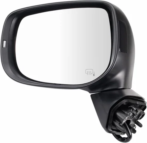 Vista 160 de TRQ Espejo plegable con calefacción eléctrica del lado del conductor con indicador de punto ciego pintura a juego negro liso compatible con Kia