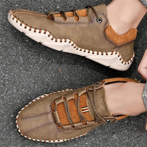 Vista 6 de Zapatos casuales para hombre, zapatos de cuero Oxford, zapatos de trabajo para hombre