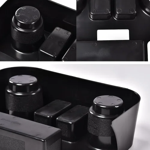 Vista 8 de G-PLUS Portavasos para consola central compatible con Dodge Ram 1500/2500/3500 1994-1997, color negro Portavasos negro