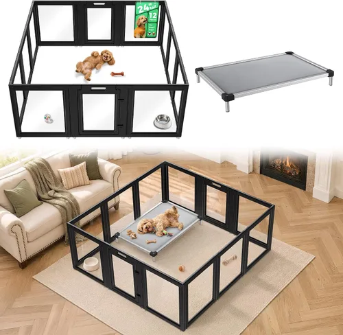 Vista 14 de FXW AuraSpace - Corralito acrílico transparente para interiores Negro