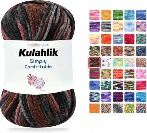 Vista 136 de 50g (1x50g) Hilo Acrílico para Crochet y Tejido, Hilo Degradado Colorido, 1 Rollo de Madejas, Hilo Acrílico Multicolor, Perfecto para Proyectos