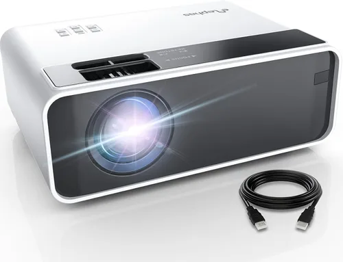 Vista 7 de ELEPHAS Mini proyector, pantalla Full HD 1080P y 180", proyector portátil de cine en casa con 50,000 horas de vida útil de la lámpara LED Negro