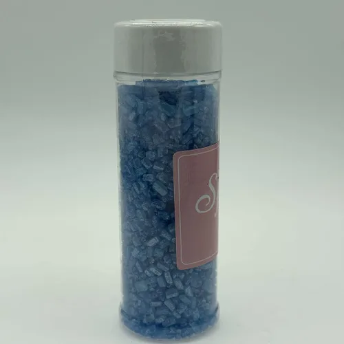 Vista 4 de NIPEOR Cristales de azúcar azul comestibles para decoración de pasteles, 4.6 onzas, chispas navideñas de 4.6 onzas, chispas de perlas de caramelo