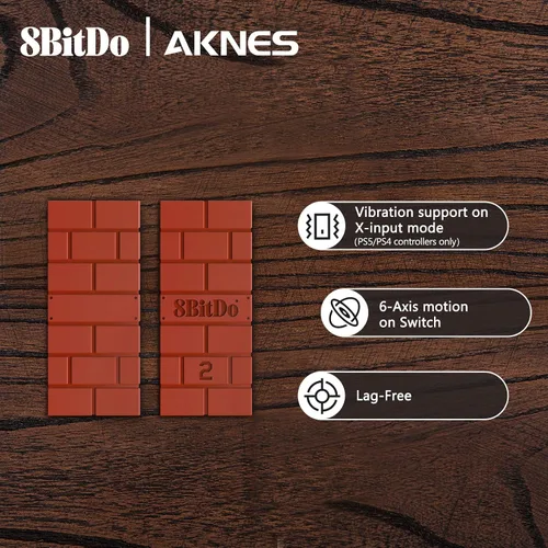 Vista 5 de AKNES 8BitDo Adaptador de controlador inalámbrico USB 2 convertidor Dongle para interruptorinterruptor OLED, Windows, Raspberry Pi, para controlador