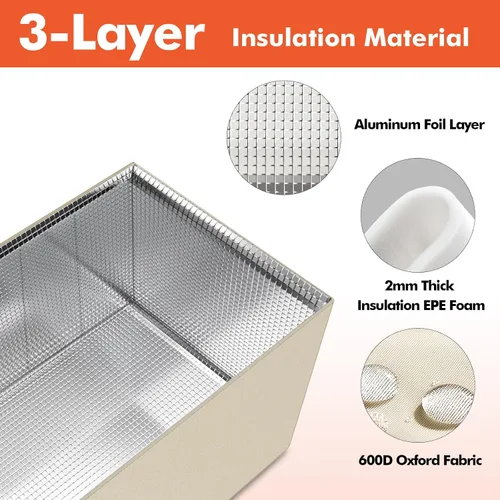 Vista 3 de 2 cubiertas de aire acondicionado de ventana para exteriores y cubiertas de aire acondicionado para interiores, aislamiento de 3 capas con papel