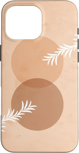 Vista 19 de iPhone 16 Moon Phases Plant Boho Beige Terracotta Bohemian Aesthetic Case