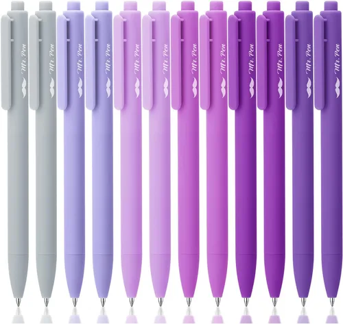 Vista 22 de Mr. Pen - Bolígrafos de gel retráctiles, paquete de 12, secado rápido, bolígrafos de gel de punta fina de 0.7mm, bolígrafos retráctiles, bolígrafos