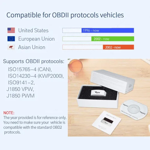 Vista 2 de Vgate iCar 3 WiFi OBD2 Escáner Herramientas de escaneo Adaptador de interfaz Herramienta de diagnóstico para coche para iOS iPhone iPad y Android