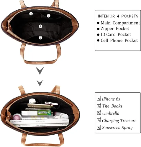 Vista 4 de AILLOSA Carteras y bolsos de mano para mujer, bolsos de hombro