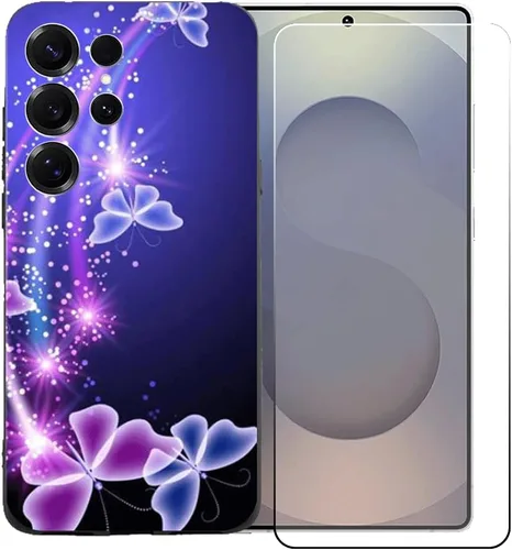 Vista 18 de Funda de TPU para UIOUOR I25 Ultra + HD de vidrio templado, carcasa de silicona para parachoques trasero – 9 dureza anti-arañazos protector de Bst1
