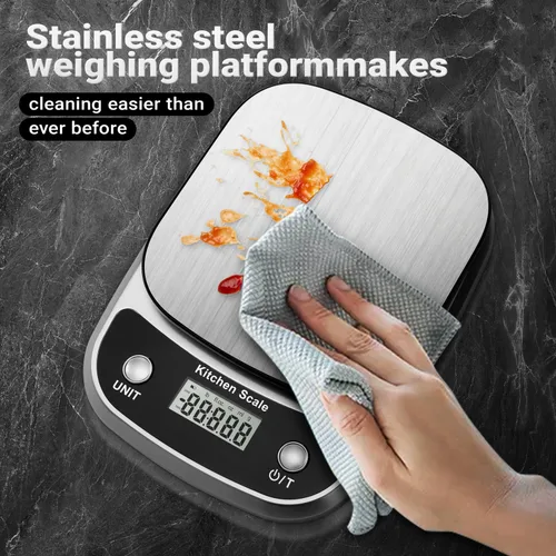 Vista 4 de GRAM PRES Báscula de cocina para alimentos, peso digital, gramos y onzas,Báscula digital profesional de alimentos de cocina de 22.0 lbs/0.04 oz