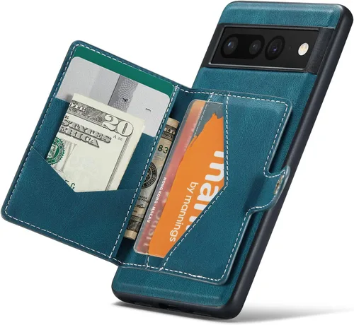 Vista 34 de Funda para Google Pixel 6 Pro, cartera magnética desmontable con ranura para efectivo, soporte de carga inalámbrica, función atril compatible