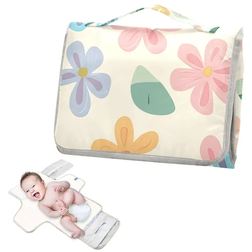 Vista 2 de Simple Portable Changing Pad with Built-in Pillow, Waterproof Foldable Baby Diaper Changing Pads, Diaper Mat for Boys and Girls