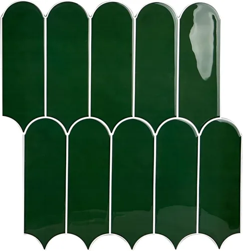 Vista 11 de Azulejos Rosas para Salpicaduras de Cocina de Despegar y Pegar, Azulejos Autoadhesivos 3D Rosa Brillantes con Diseño de Plumas de Pavo Real